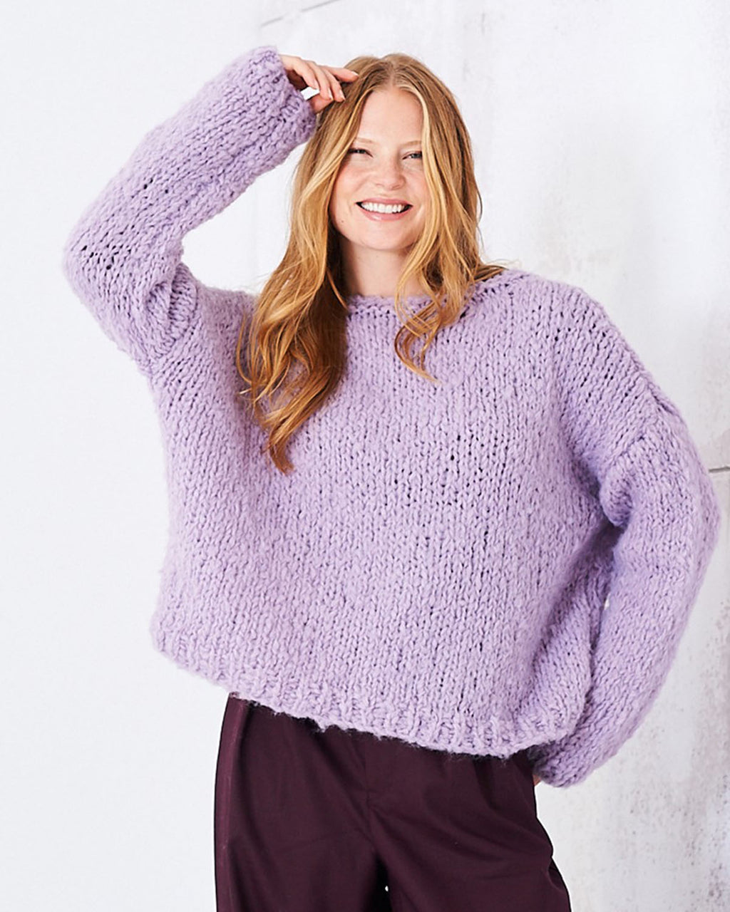 Knitted Sweaters in Cloudlike Pattern - 10250
