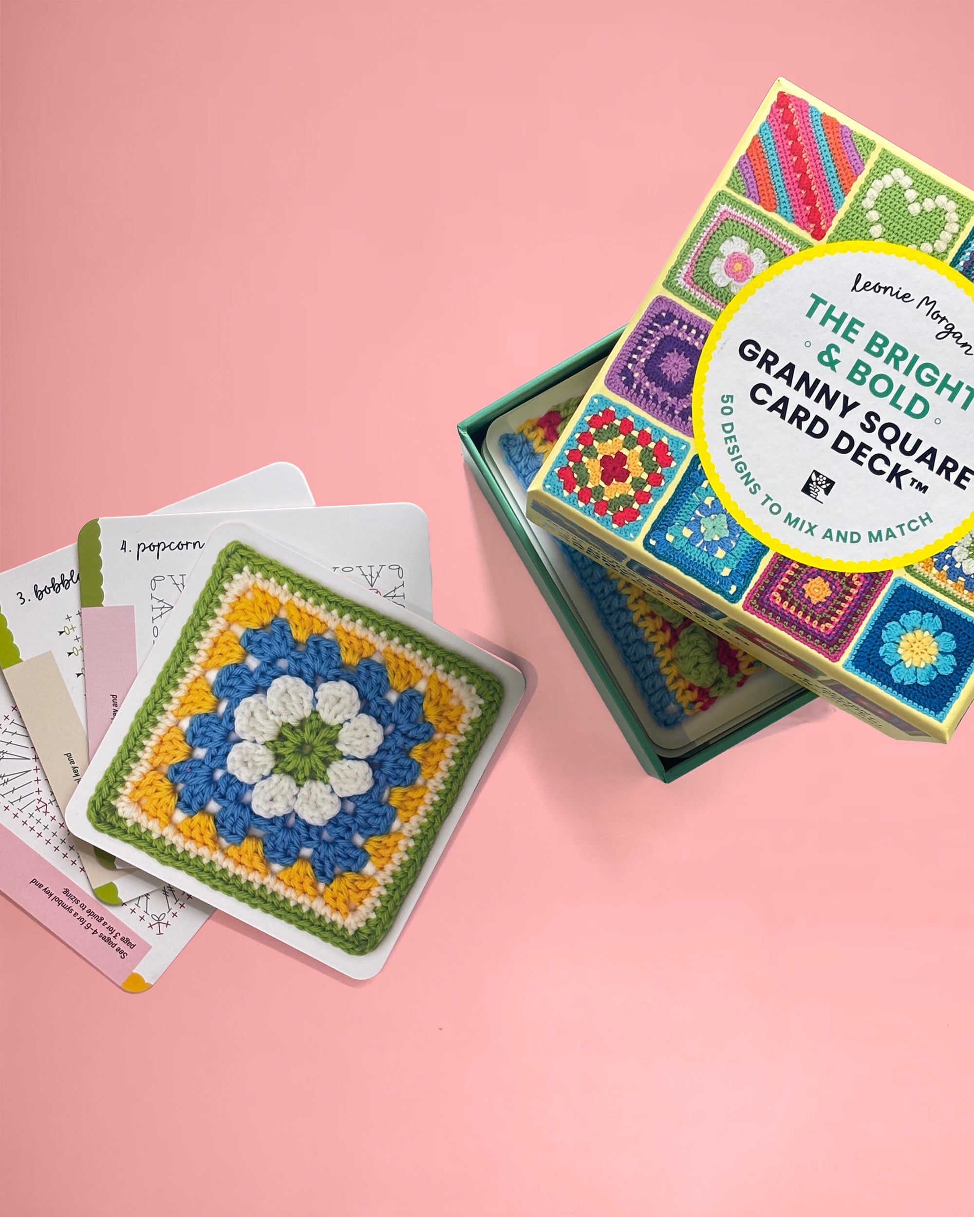 Bright and Bold Granny Square Card Deck - Leonie Morgan
