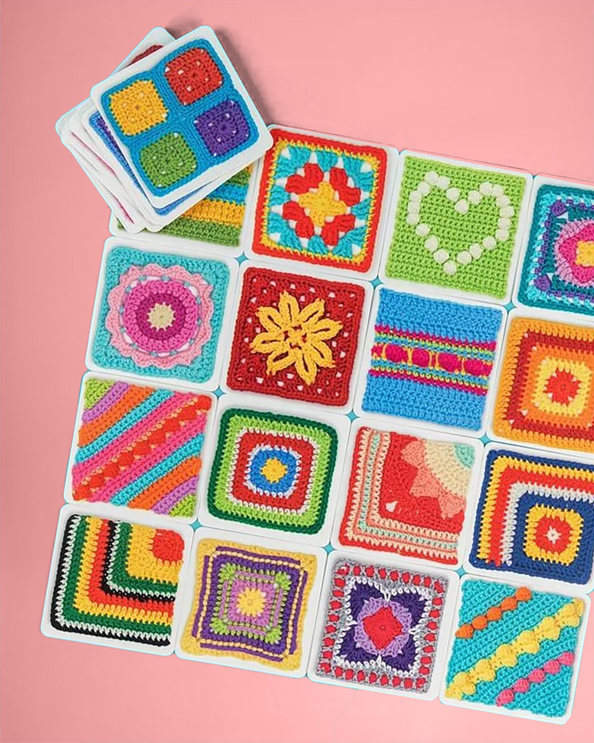 Bright and Bold Granny Square Card Deck - Leonie Morgan