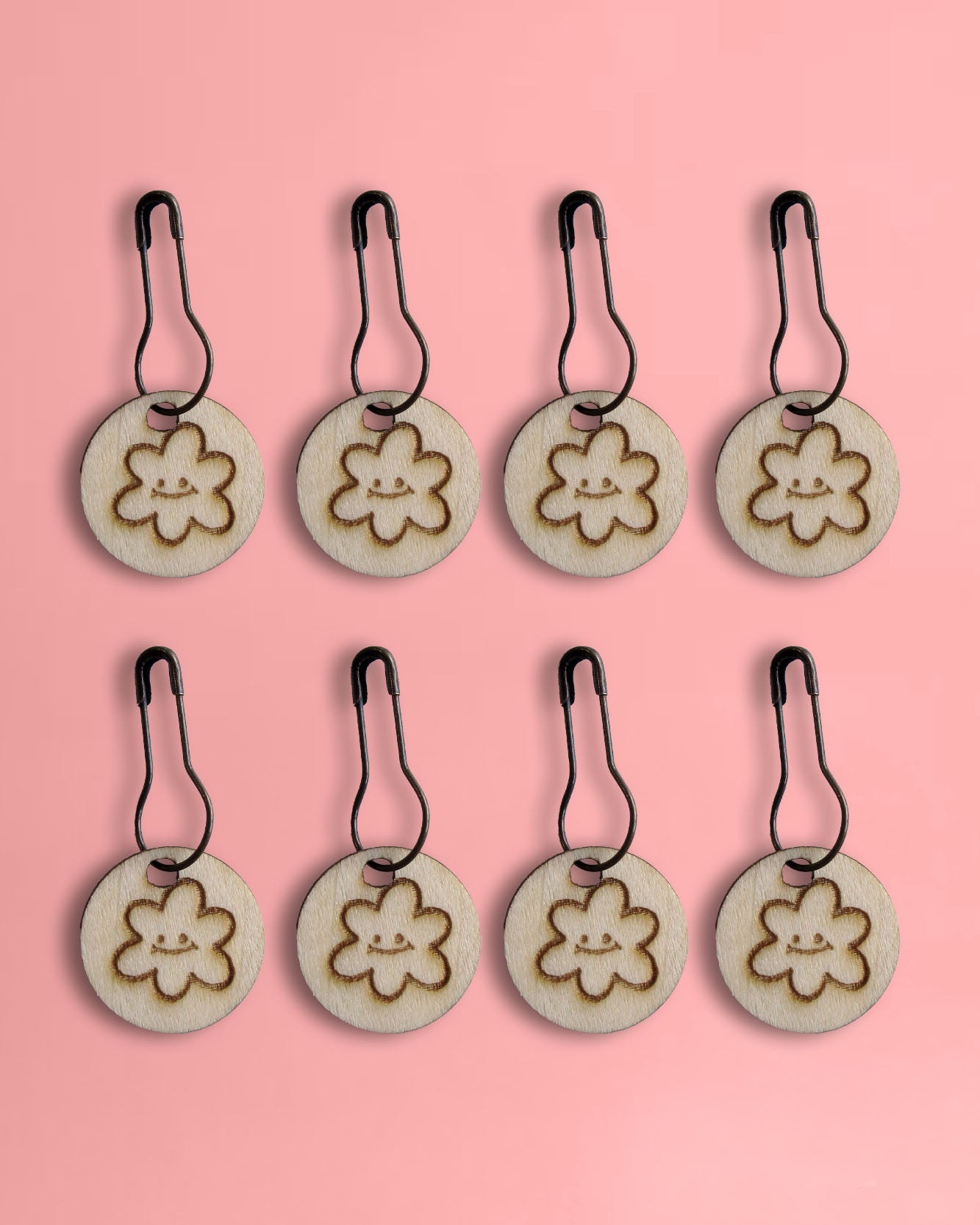 Wool Flower Stitch Markers
